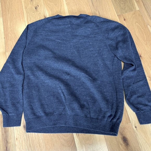 Van Heusen Men’s Large V-Neck 100% Cotton Sweater, Heather Blue. - Picture 2 of 5